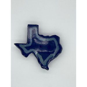 Texas Spoon Rest Blue Feet Pottery Shaped